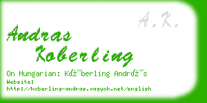 andras koberling business card